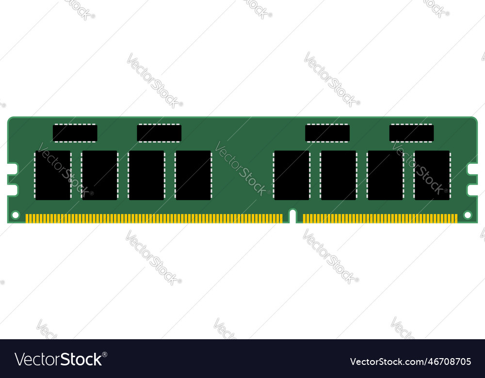 Ram for desktop computer memory stick isolated