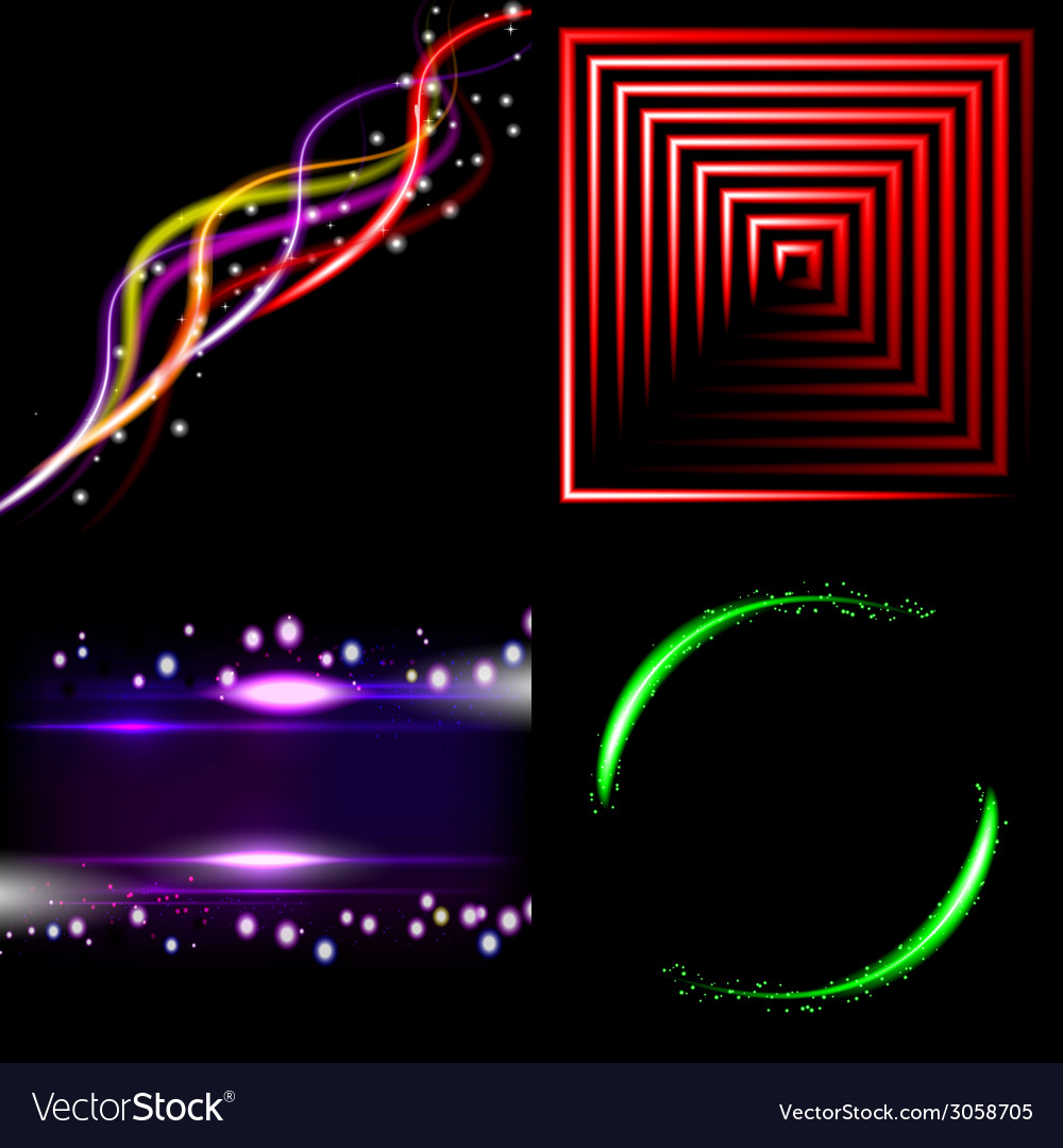 Set of colorful abstract background with blurred