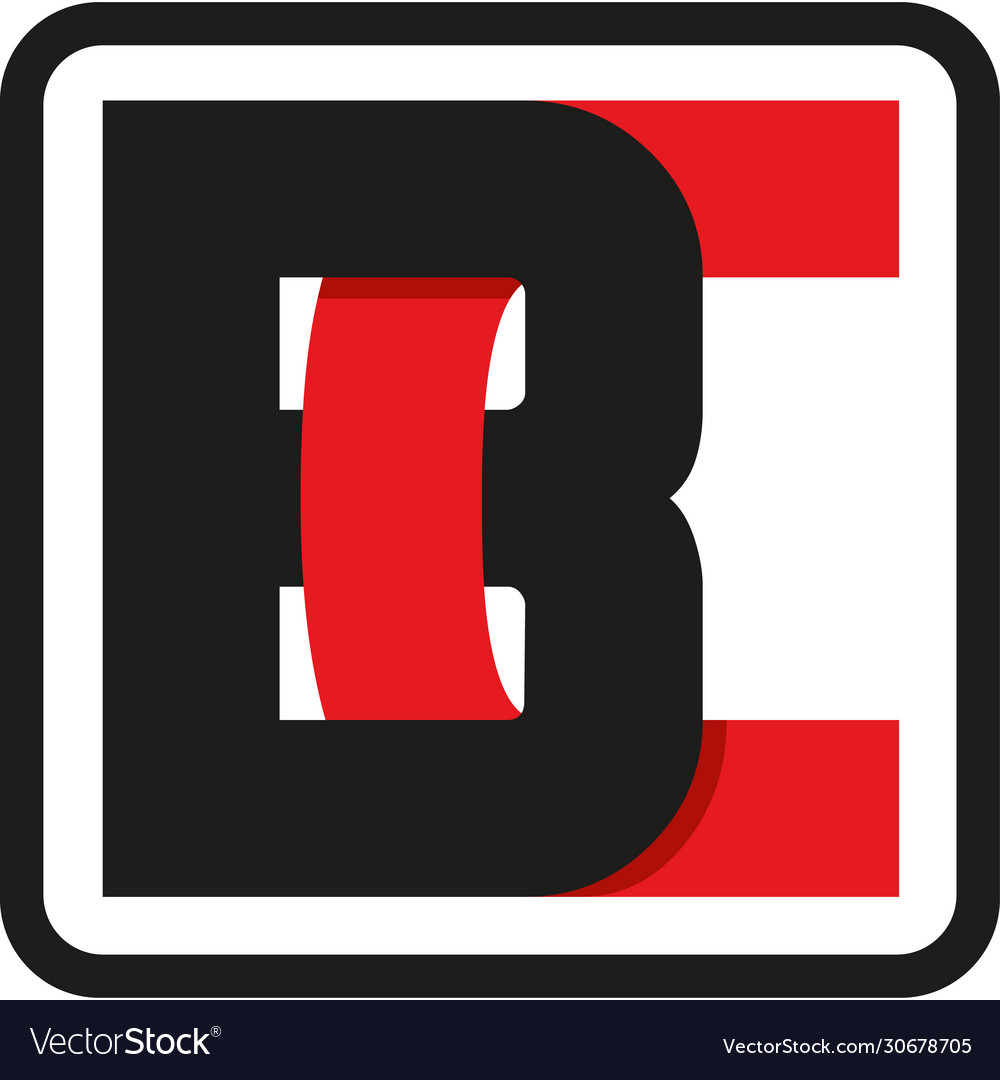 Symbol with joining letters b and c vector image Symbol with joining letters b and c