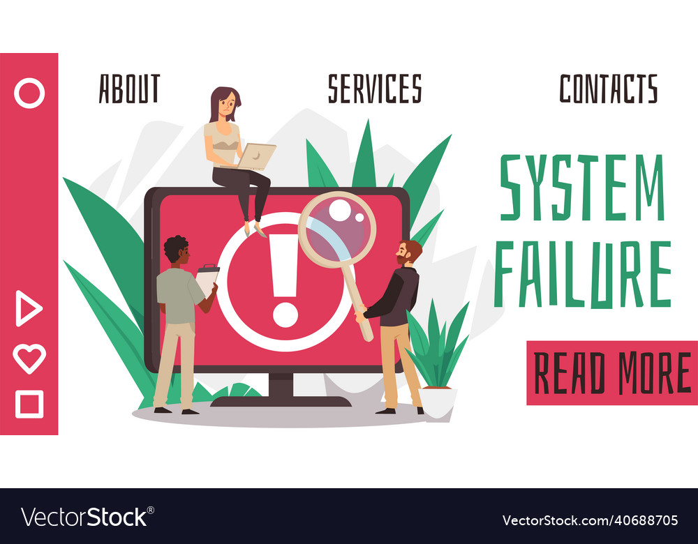 System failure error warning and people who solves