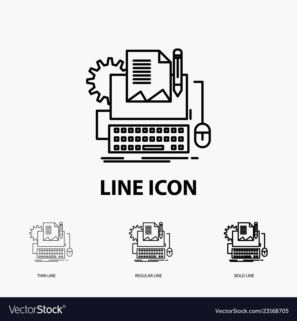 Type writer paper computer keyboard icon vector image Type writer paper computer keyboard icon