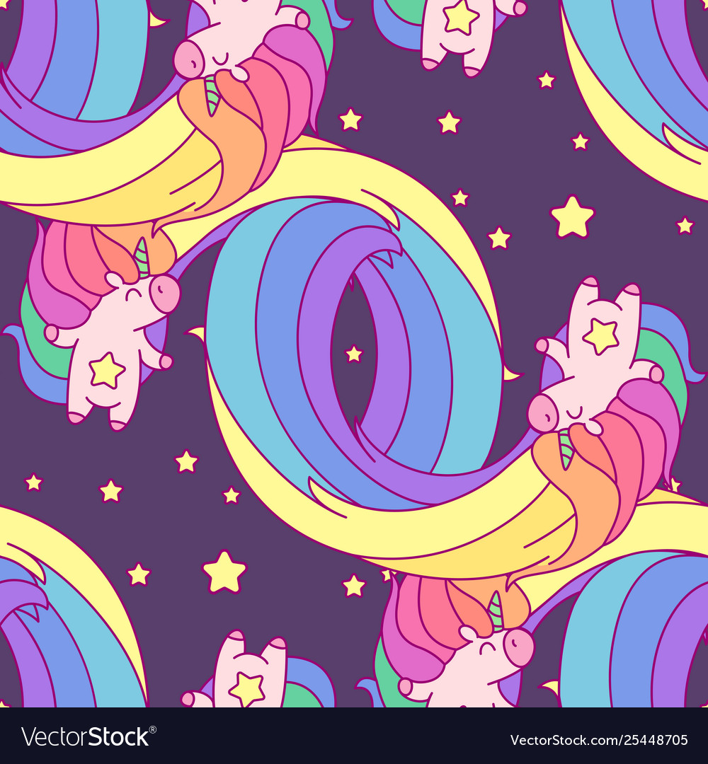 Unicorn seamless pattern