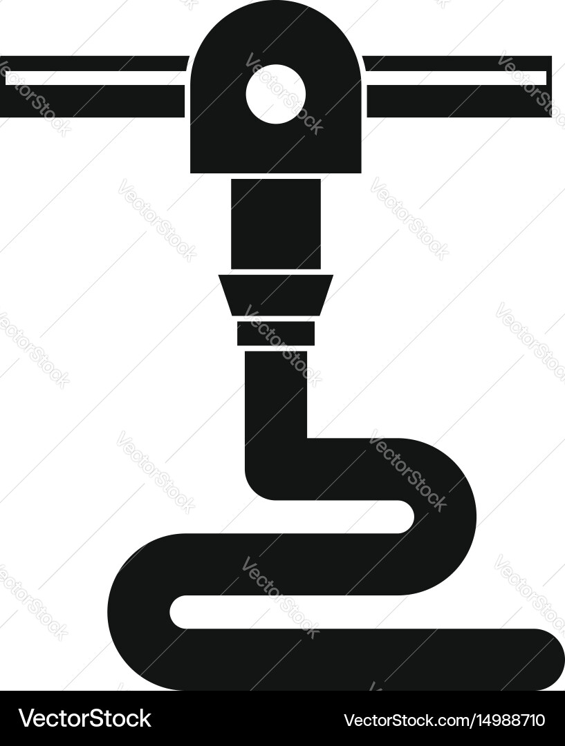 3d printer printing icon simple Royalty Free Vector Image