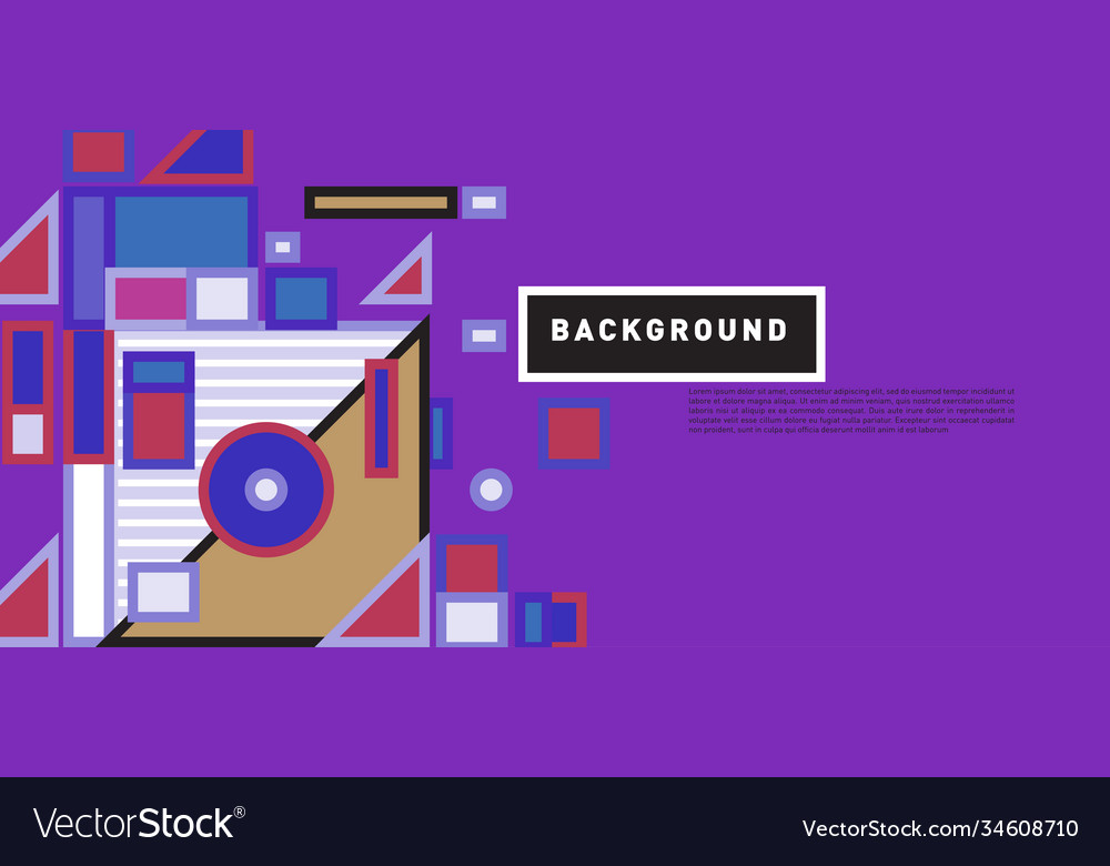 Abstract colorful rectangle background for banner vector image Abstract colorful rectangle background for banner