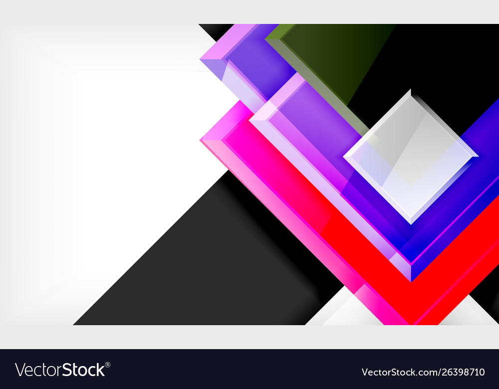 Bright colorful square shape blocks geometrical Vector Image