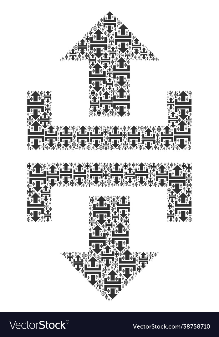 Divide vertical direction recursive collage vector image Divide vertical direction recursive collage