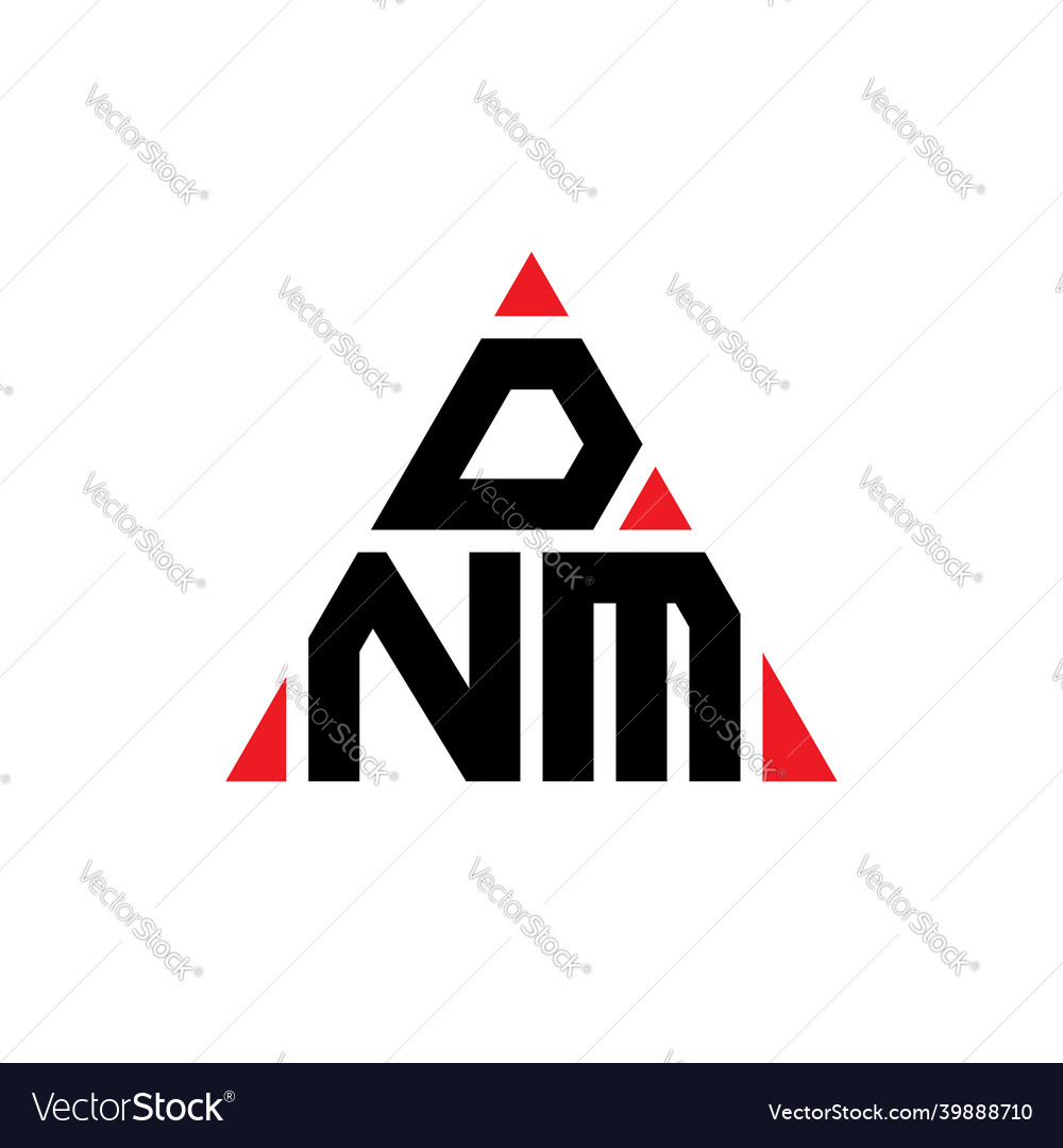 Dnm triangle letter logo design