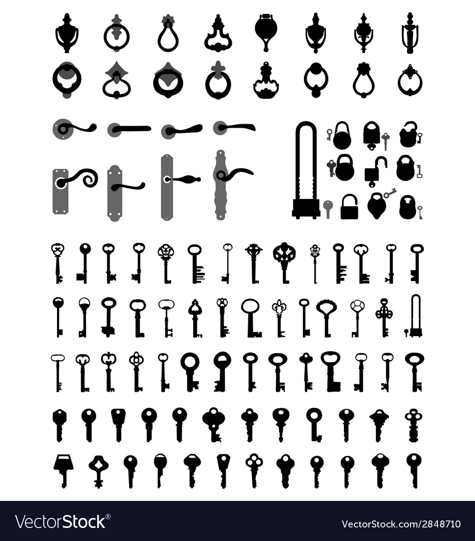 Door handle Royalty Free Vector Image - VectorStock