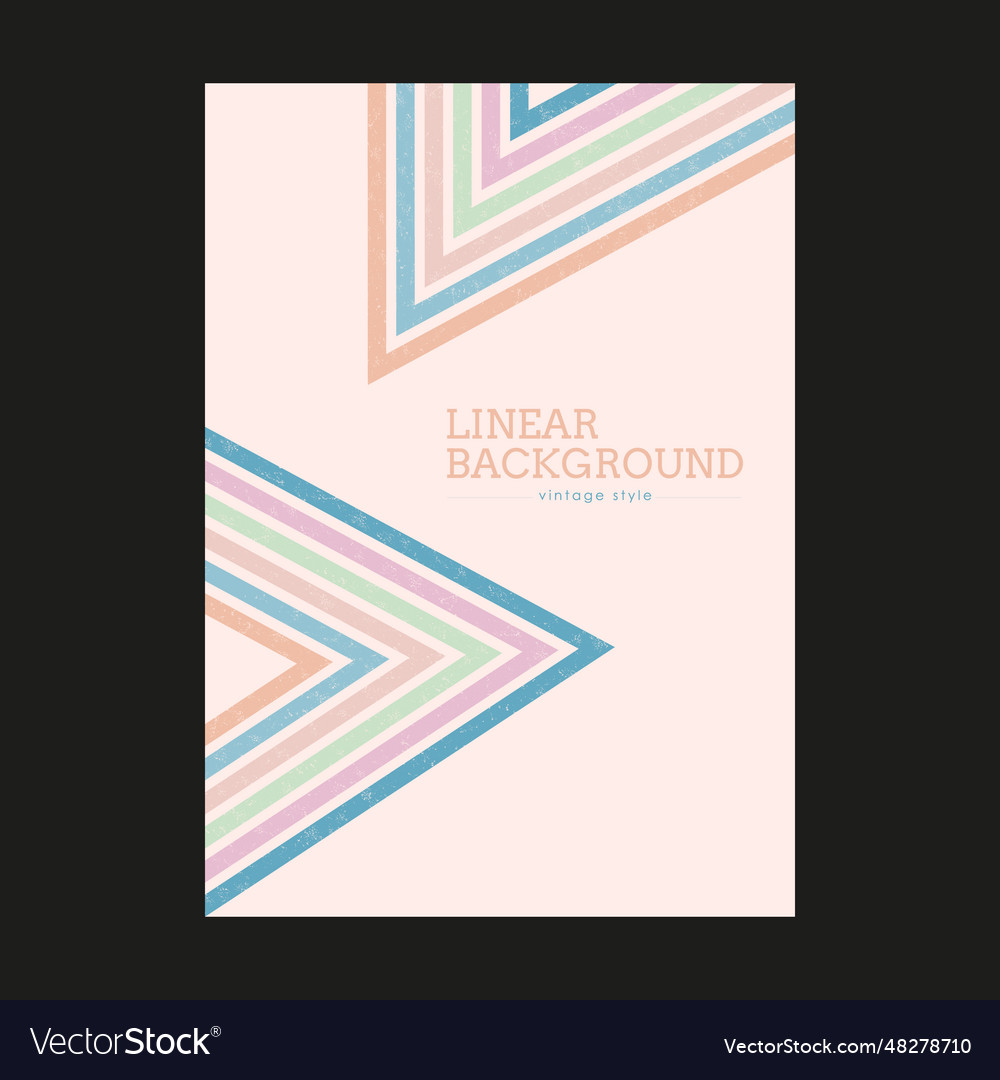 Linear design in vintage style abstract Vector Image Linear design in vintage style abstract