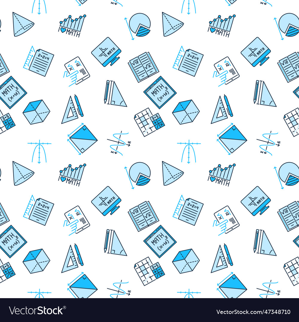 Math science creative seamless pattern vector image Math science creative seamless pattern