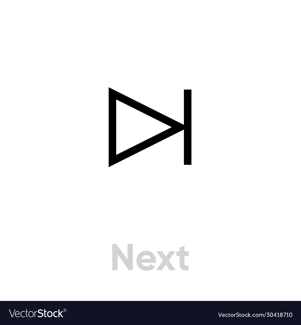 Next icon editable outline