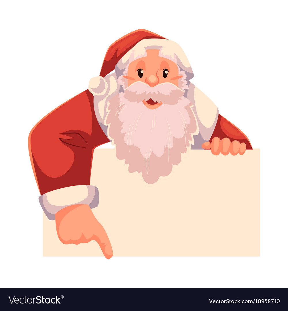 Santa claus Blick von hinter der Wand