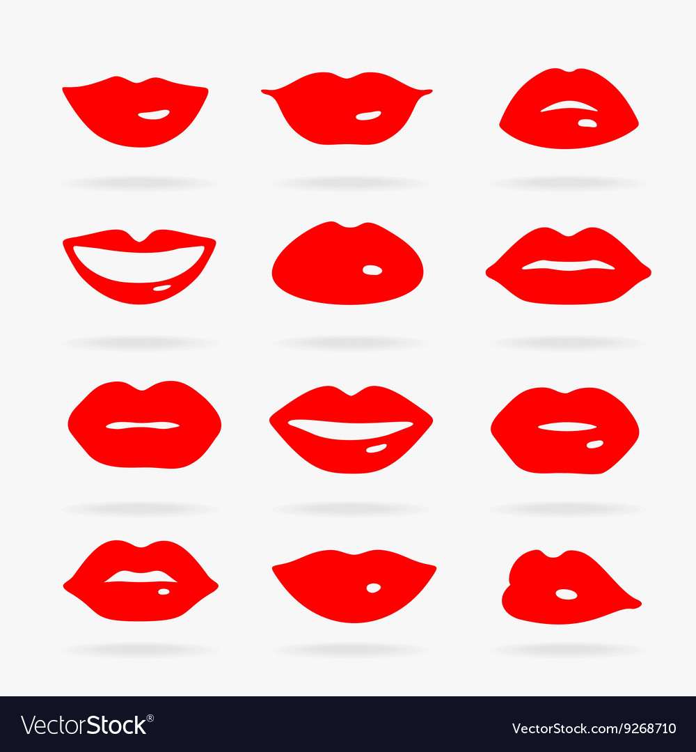 Set of symbols lips