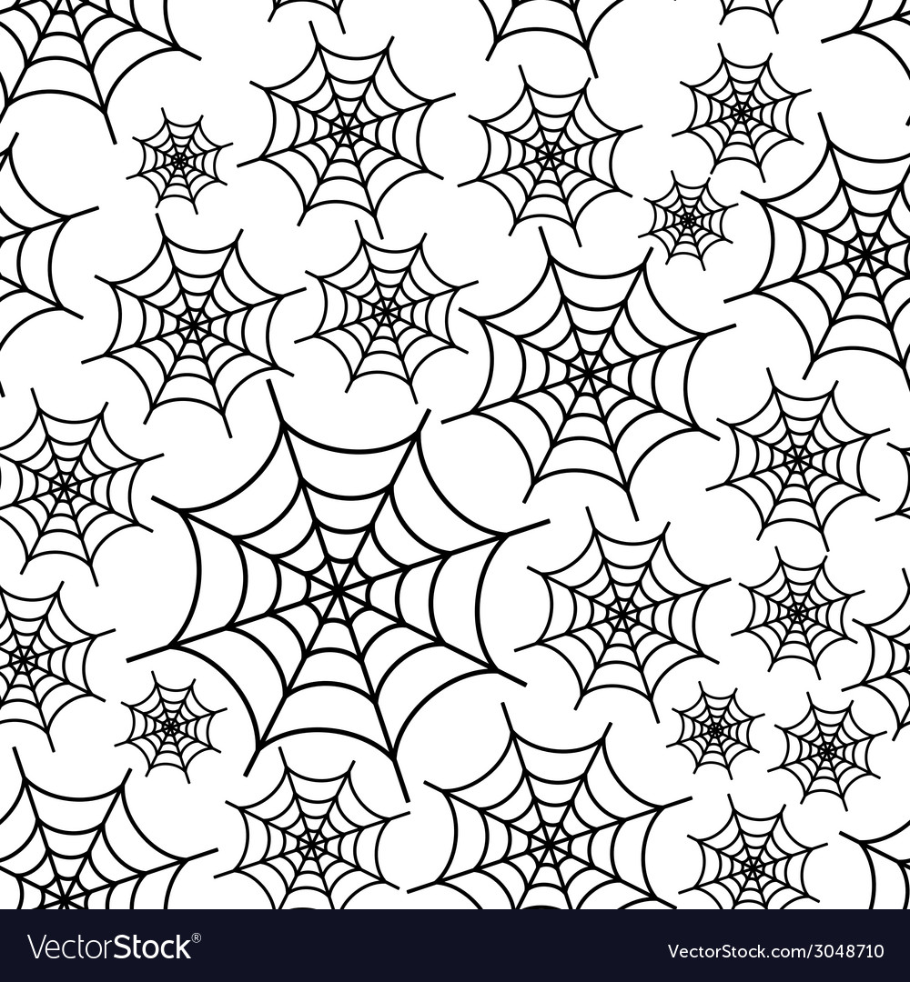 Spider white web seamless pattern eps10