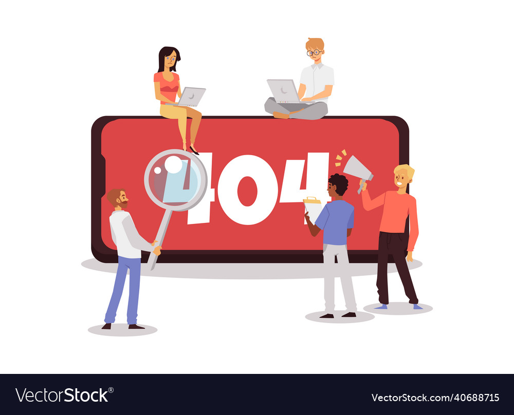 404 system error of mobile app flat