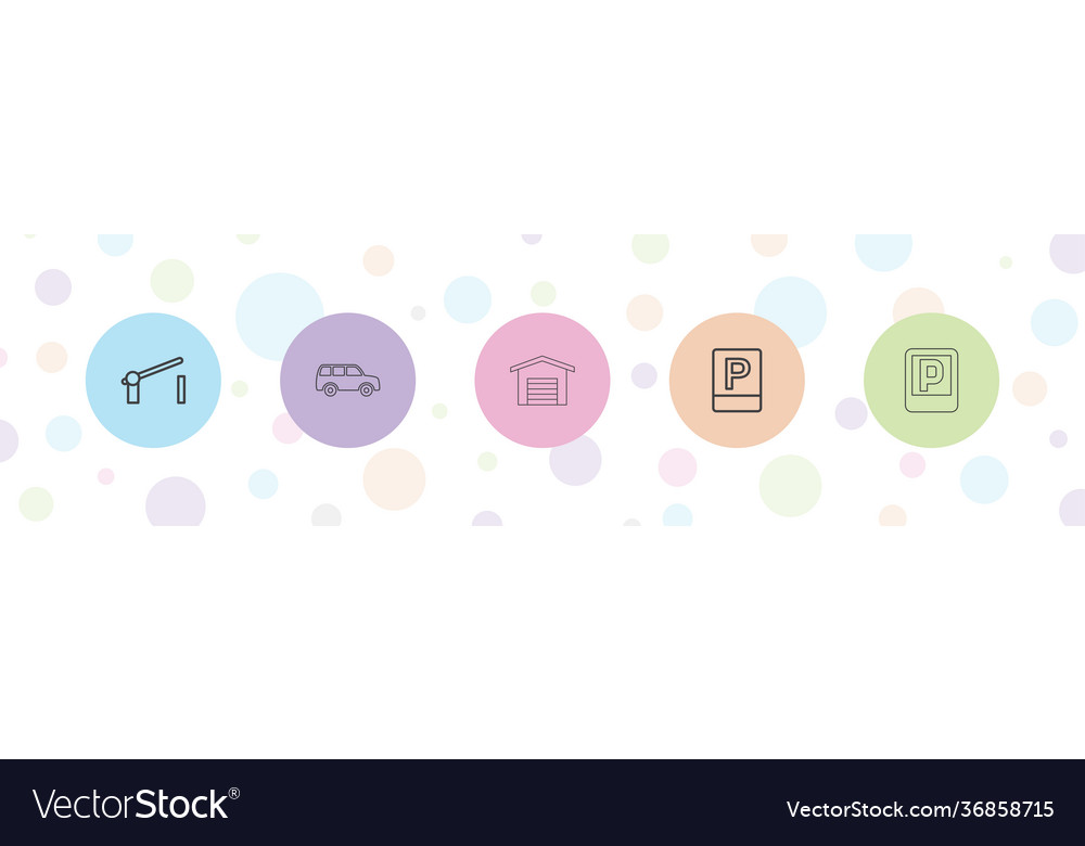 5 parking icons