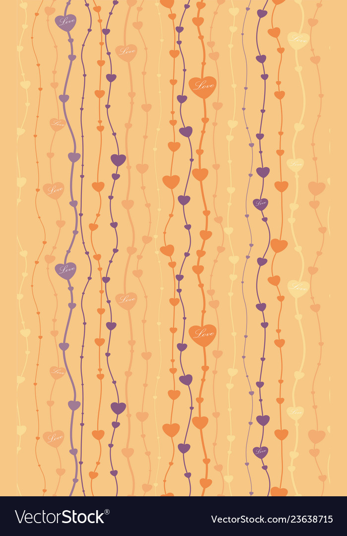 Abstract seamless background of hearts hanging