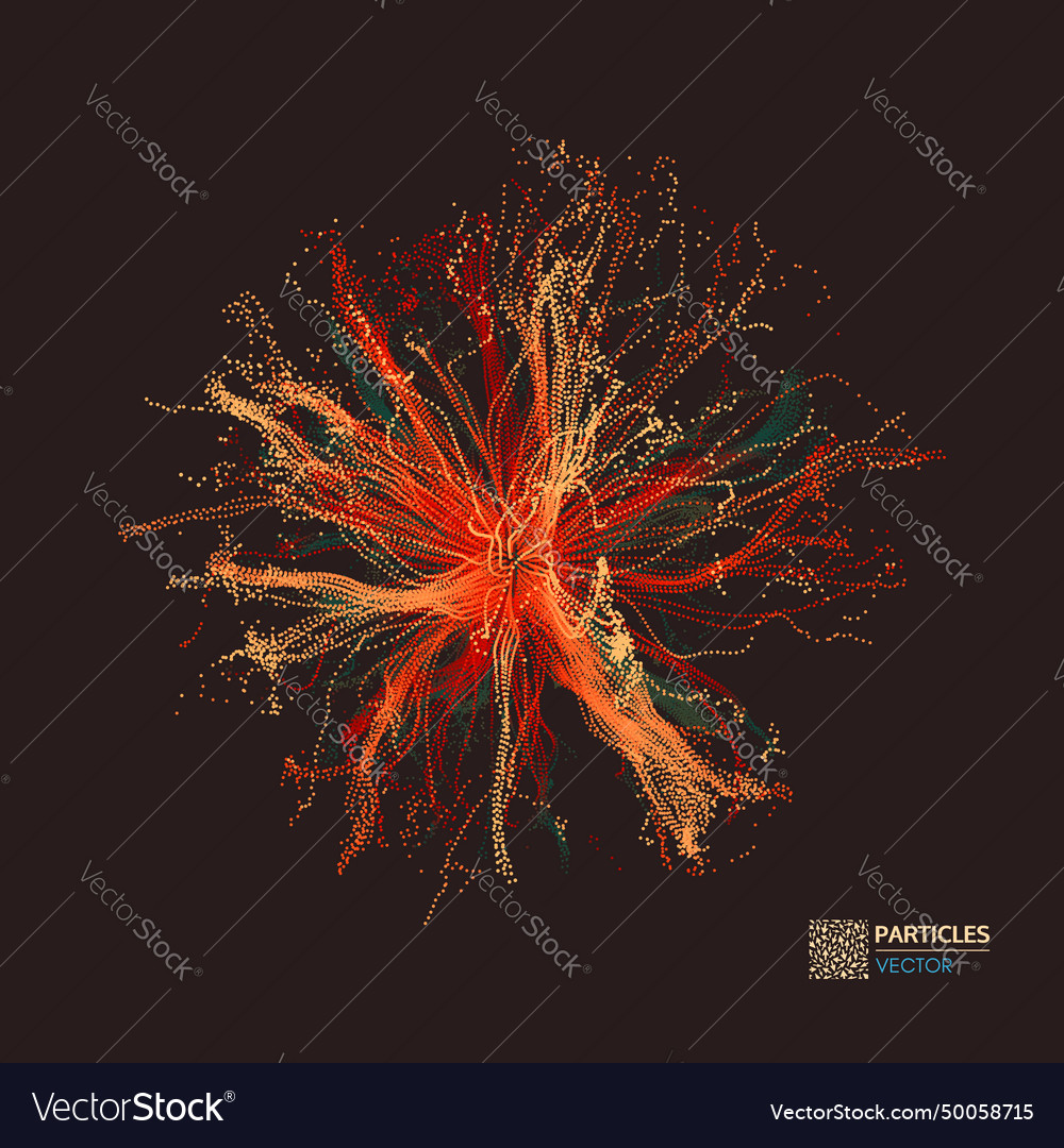 Array with dynamic particles futuristic Vector Image Array with dynamic particles futuristic