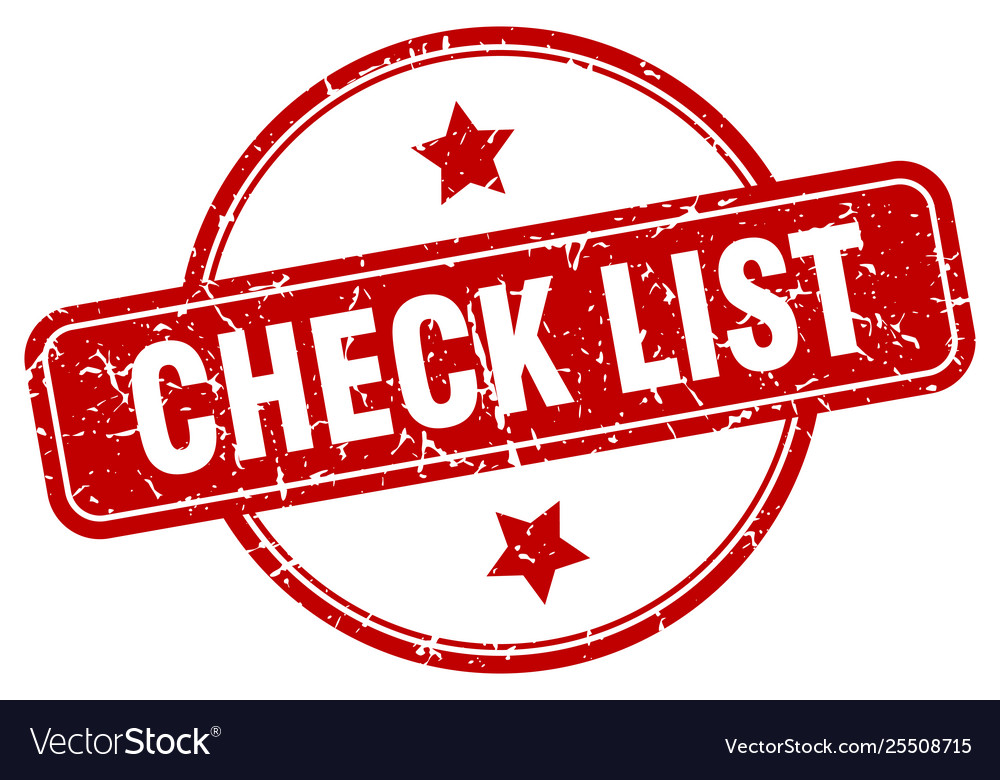 Check list sign