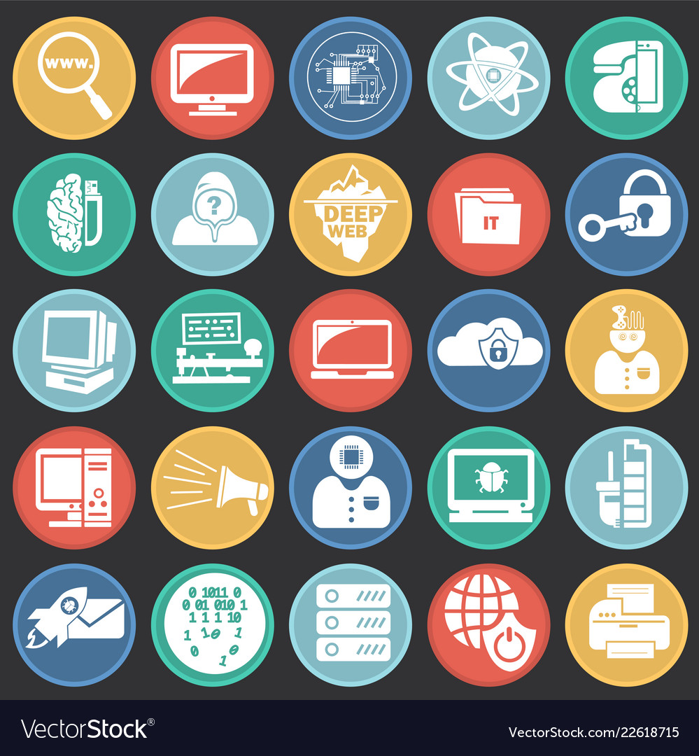 Computer and internet technologies set on color