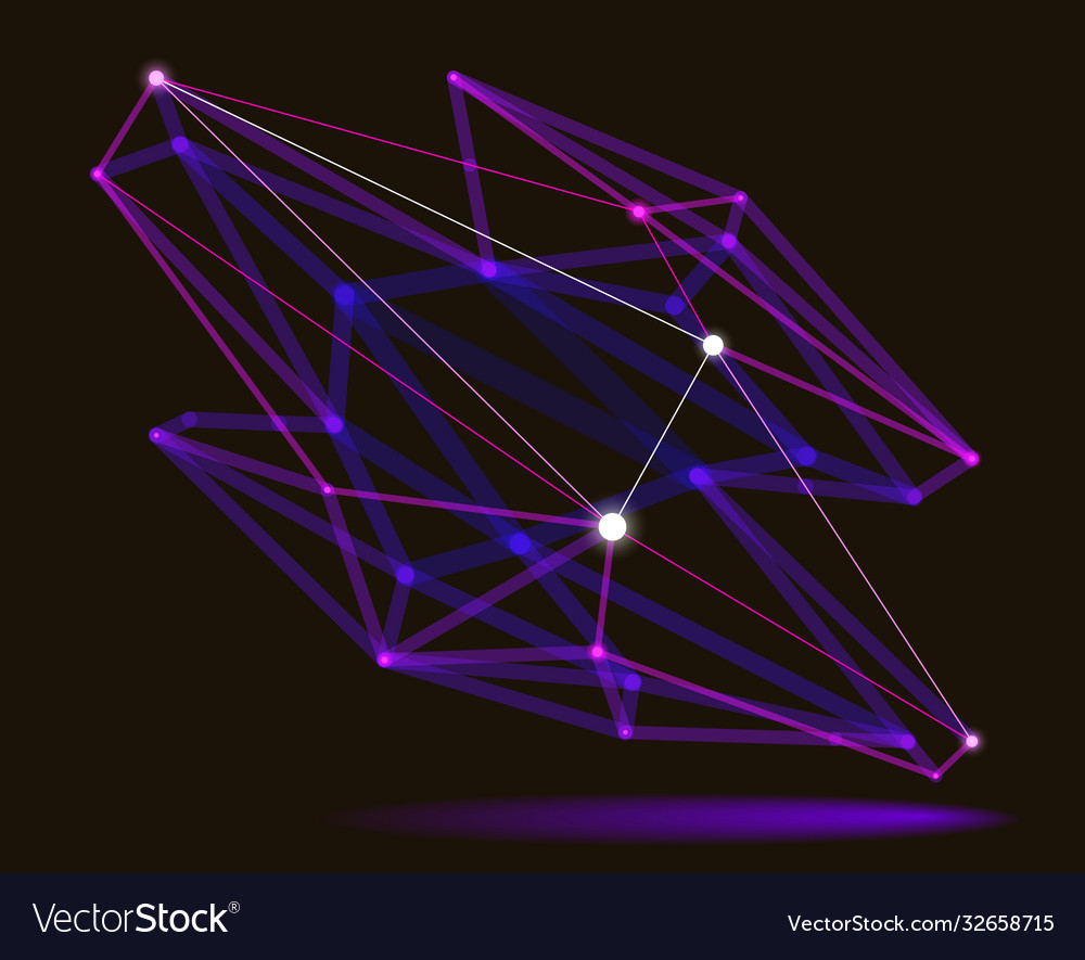 Dimensional lattice mesh abstraction 3d polygonal vector image Dimensional lattice mesh abstraction 3d polygonal