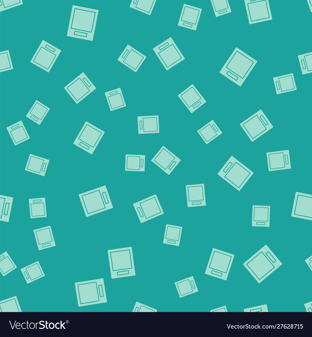 Green empty form icon isolated seamless pattern vector image Green empty form icon isolated seamless pattern