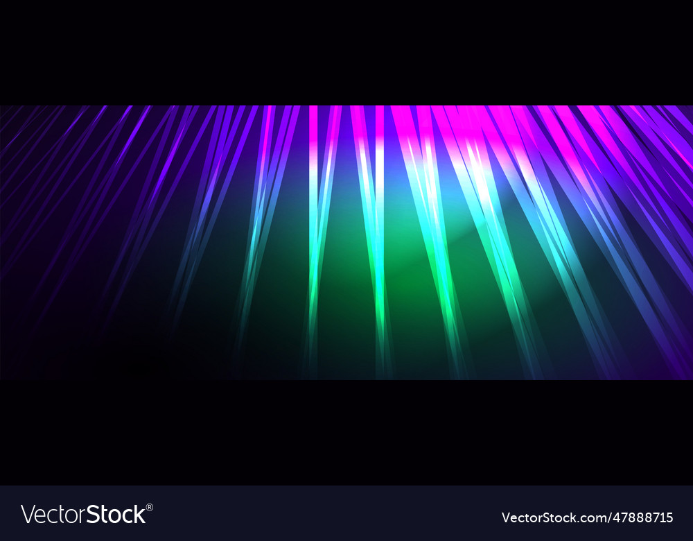 Light beams neon lines abstract background