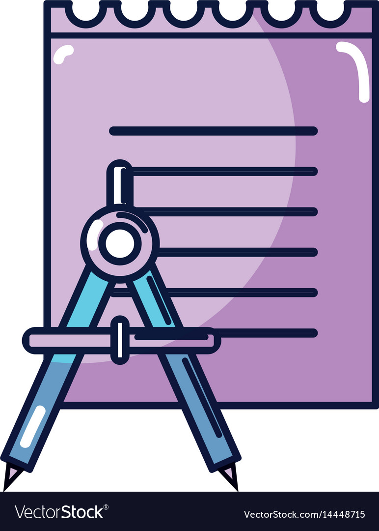 Peper notebook with compass study icon