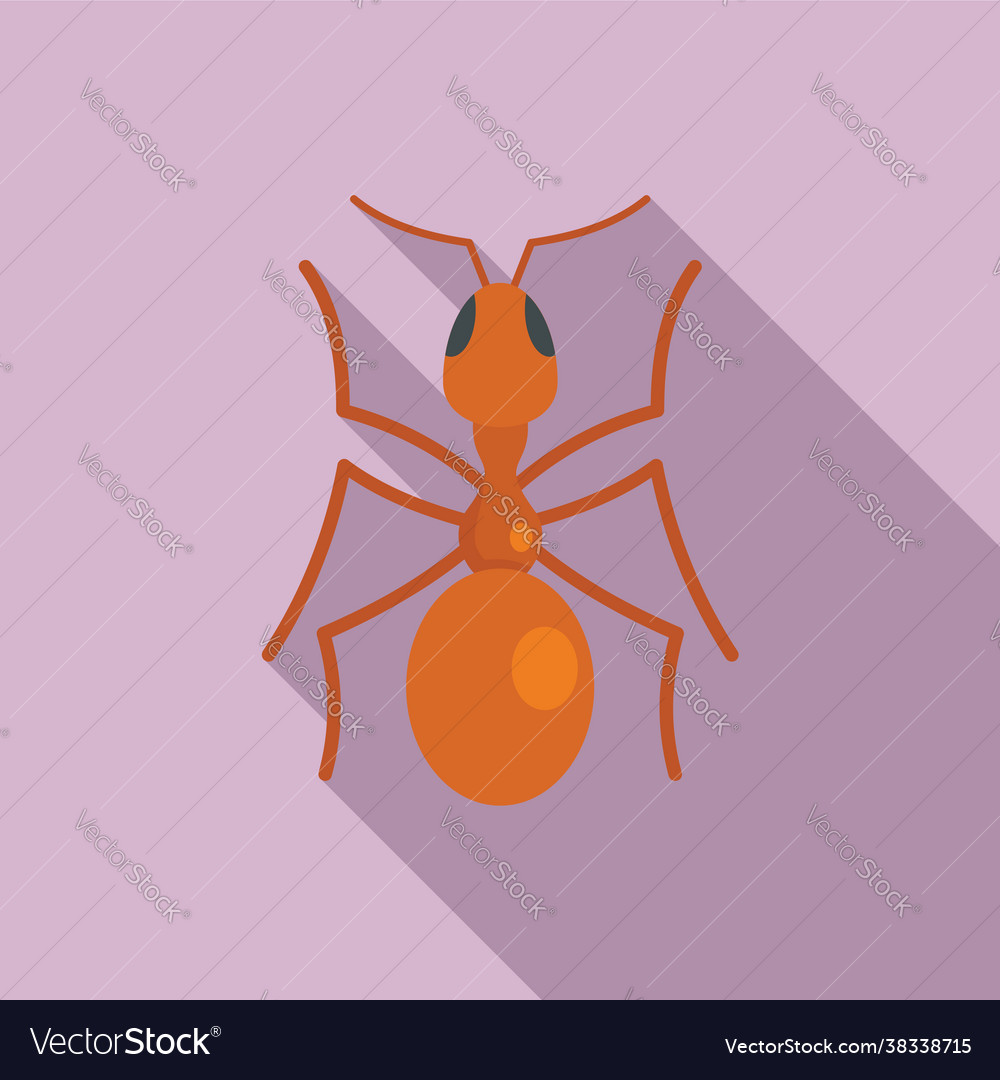 Queen ant icon flat style Royalty Free Vector Image