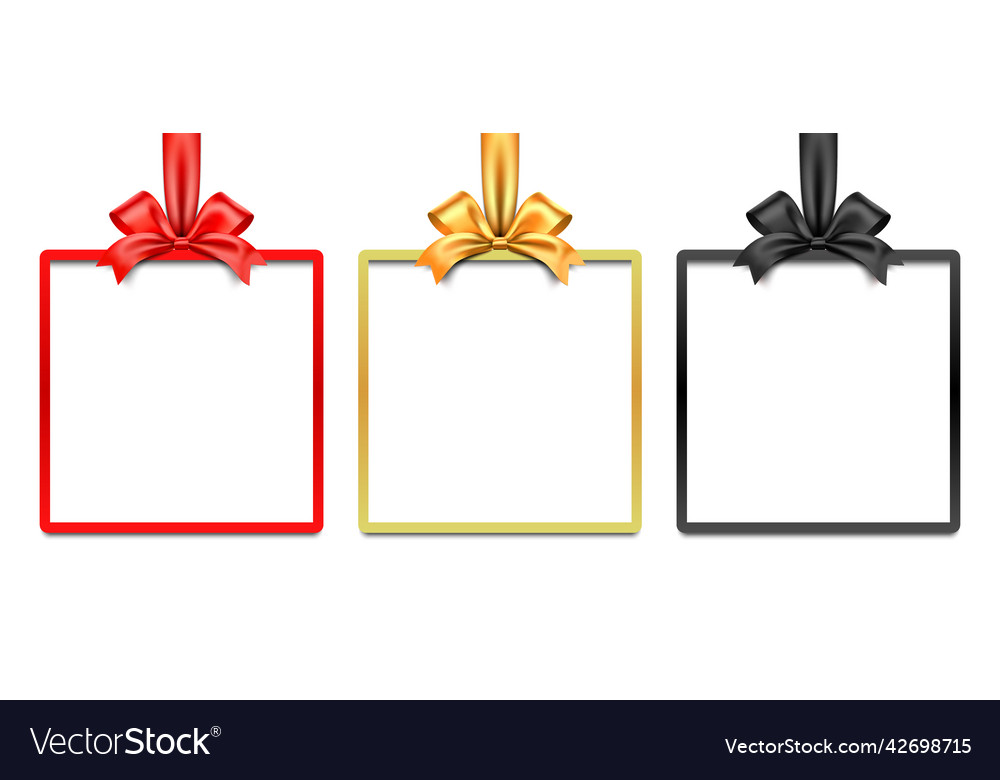 Red golden and black gift box frame