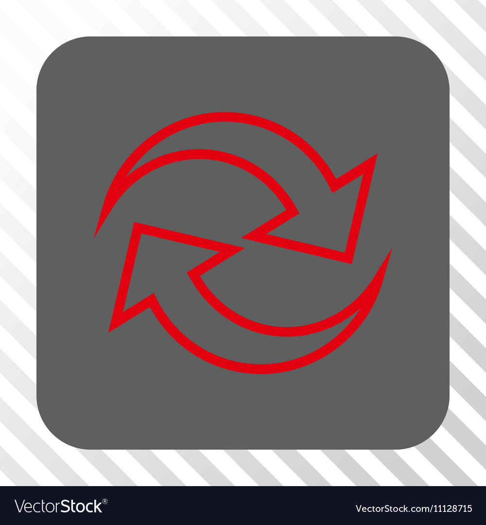 Refresh arrows rounded square button
