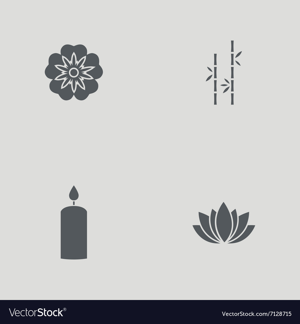 Silhouette spa objects