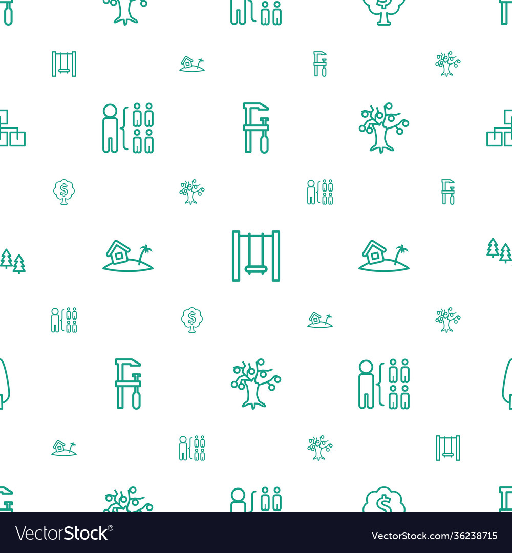 Tree icons pattern seamless white background