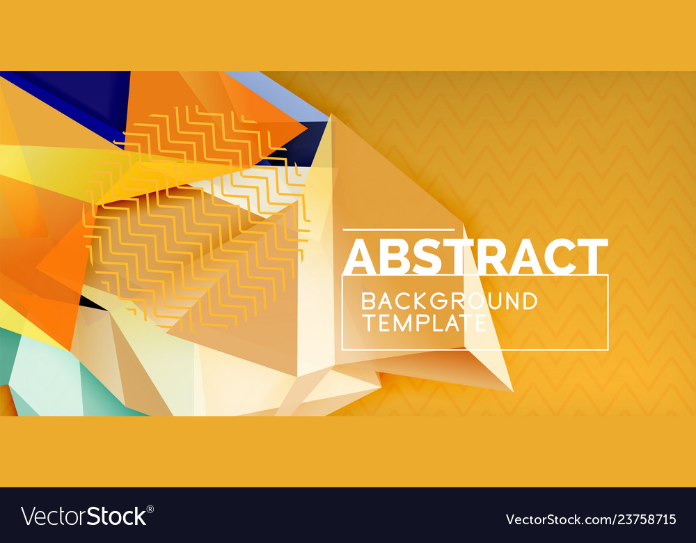 Triangular low poly background design Vector Image Triangular low poly background design