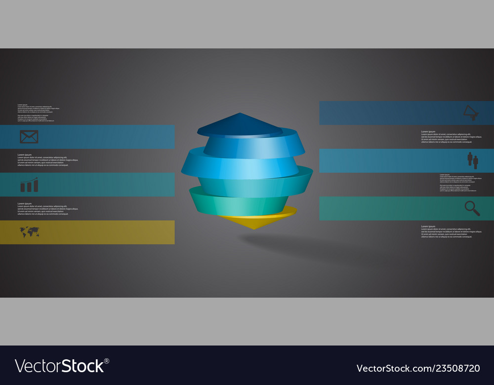 3d infographic template with round
