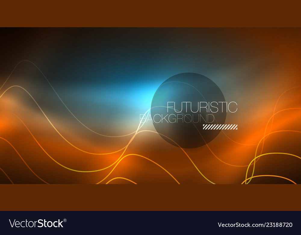 Abstract shiny glowinng color wave design element Vector Image Abstract shiny glowinng color wave design element