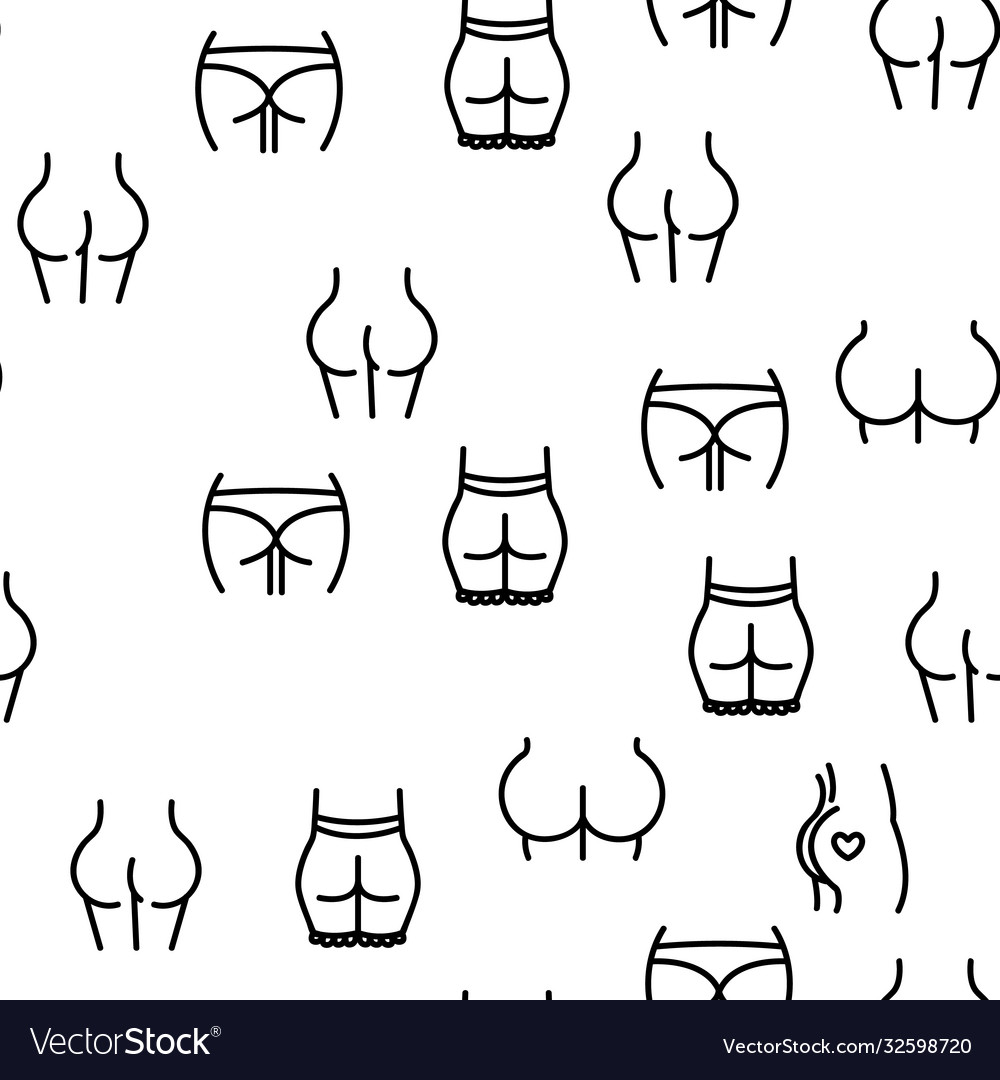 Buttock Seamless Pattern - Body Part
