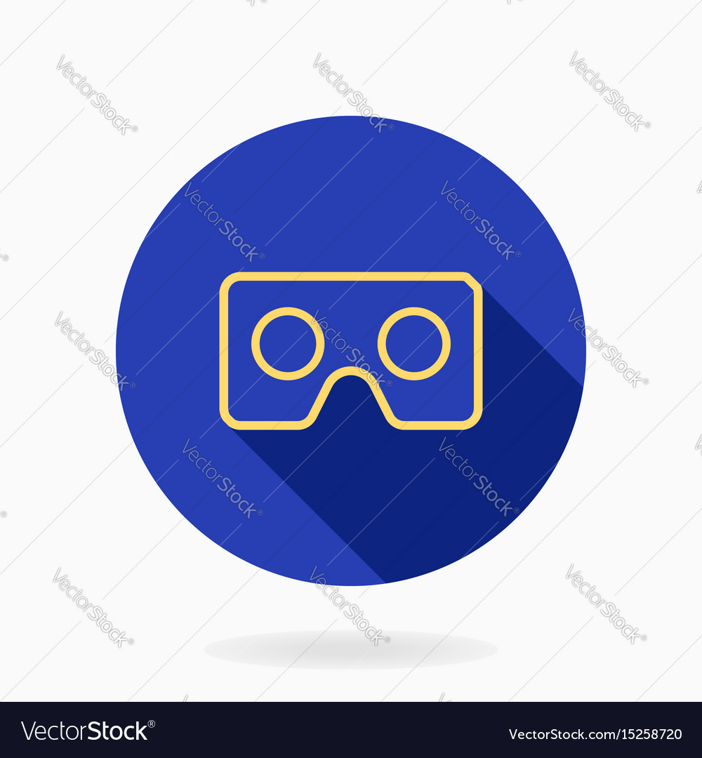 Fine flat icon mit vr logo