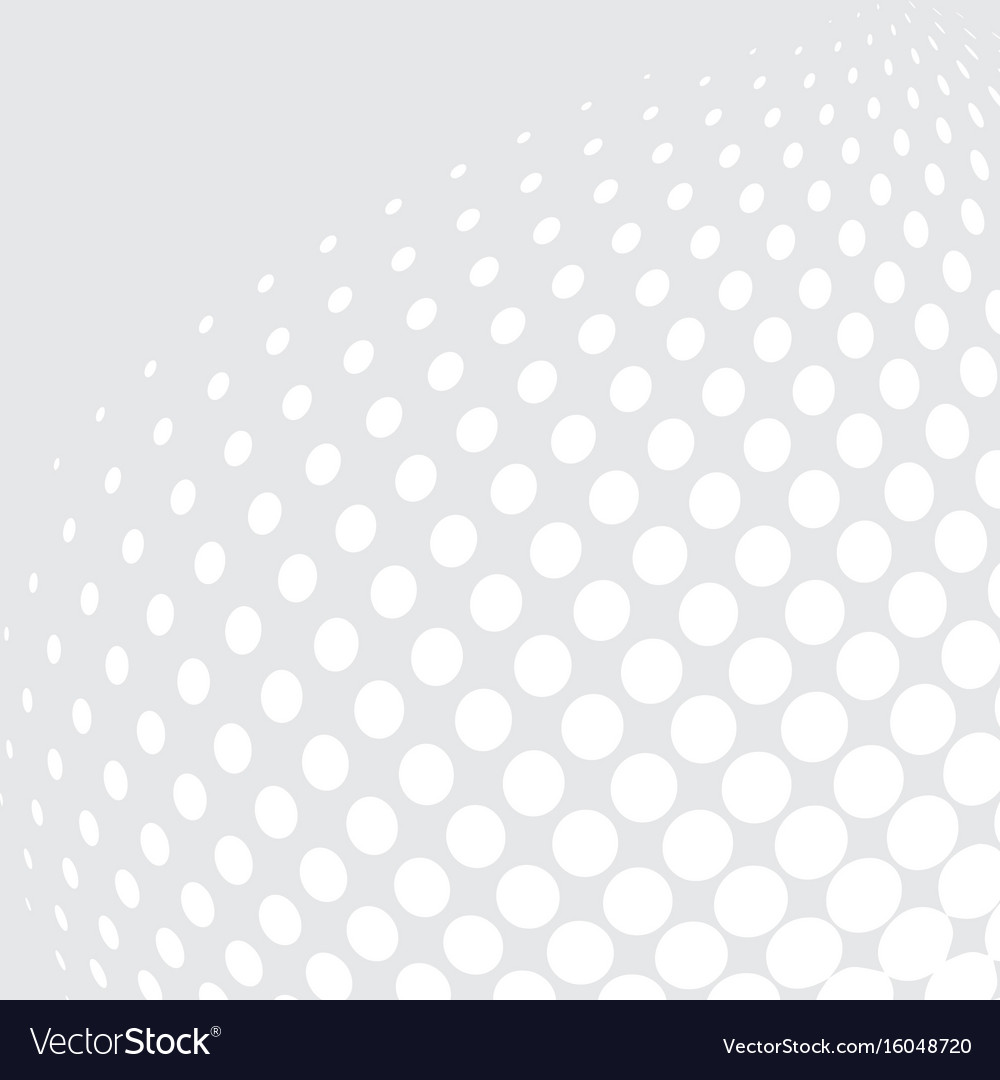 Grey White Halftone Sphere Pattern