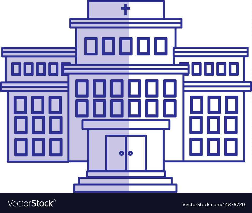 Hospital building isolated icon