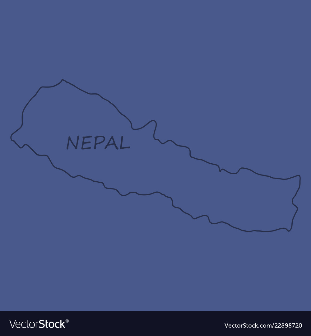 Nepal map with shadow effect