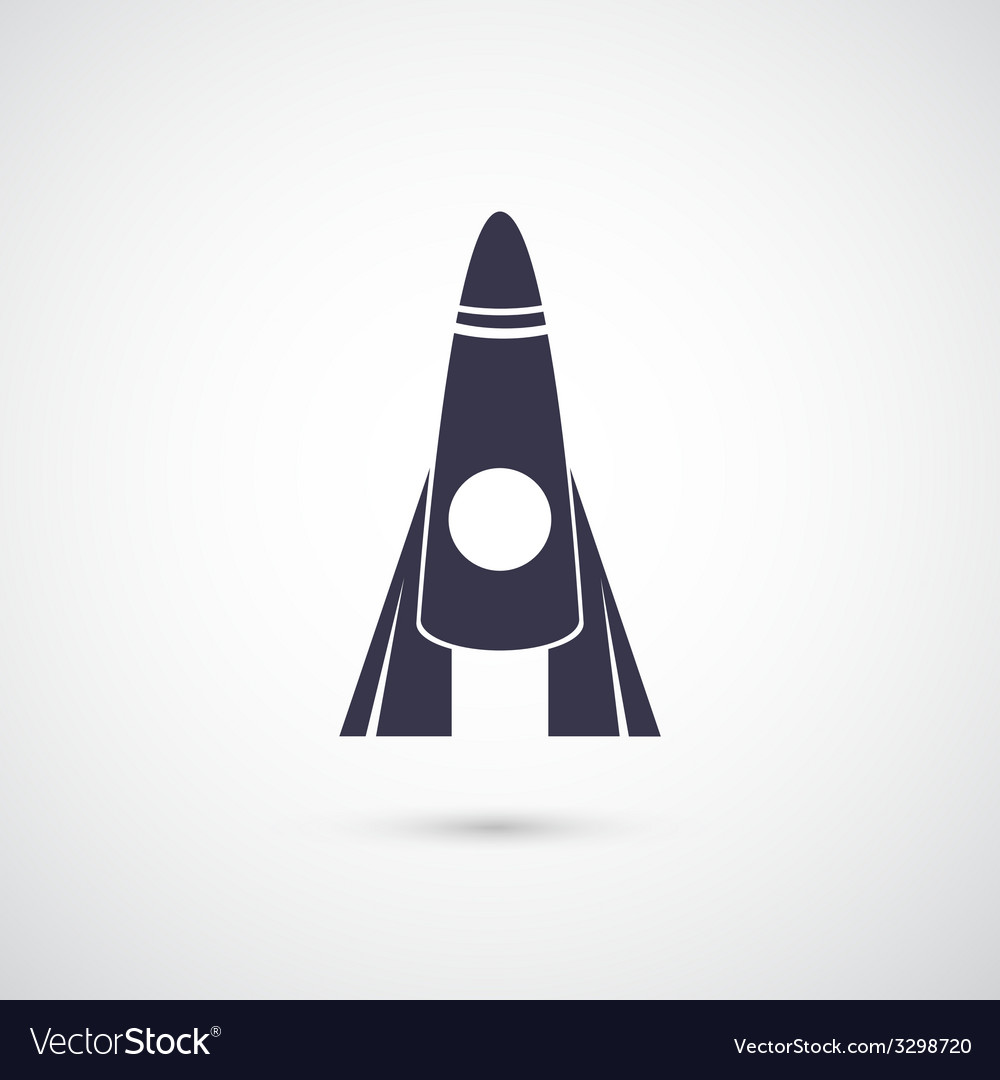 Rocket icon isolated on background