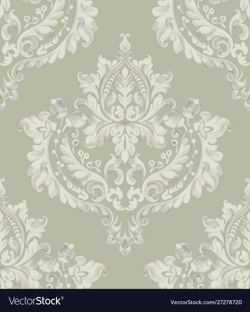 Rococo texture pattern vector image Rococo texture pattern