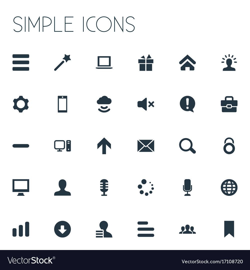 Set of simple design icons