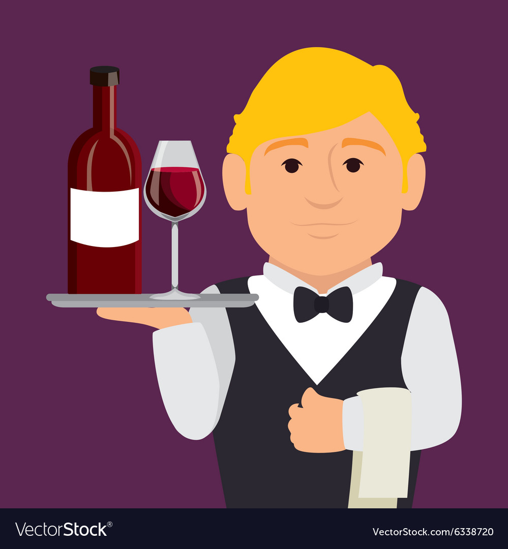 Wine drink graphic design with icons