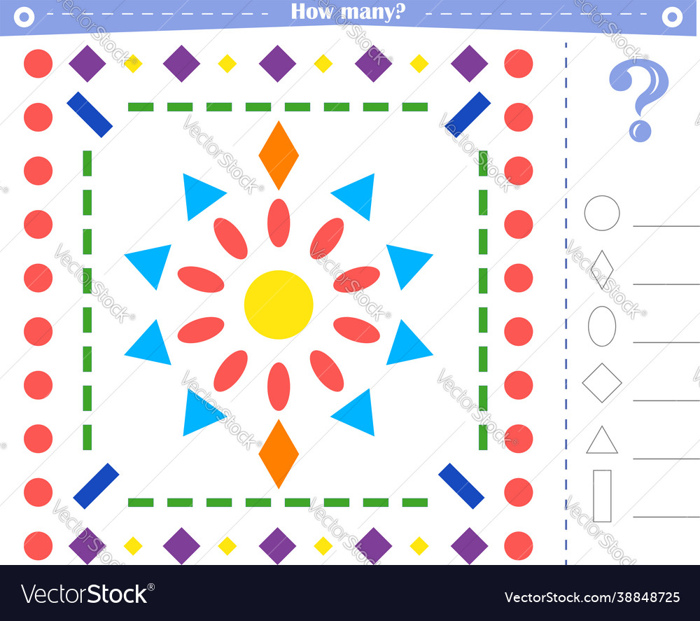 A game for children count all indicated vector image A game for children count all indicated