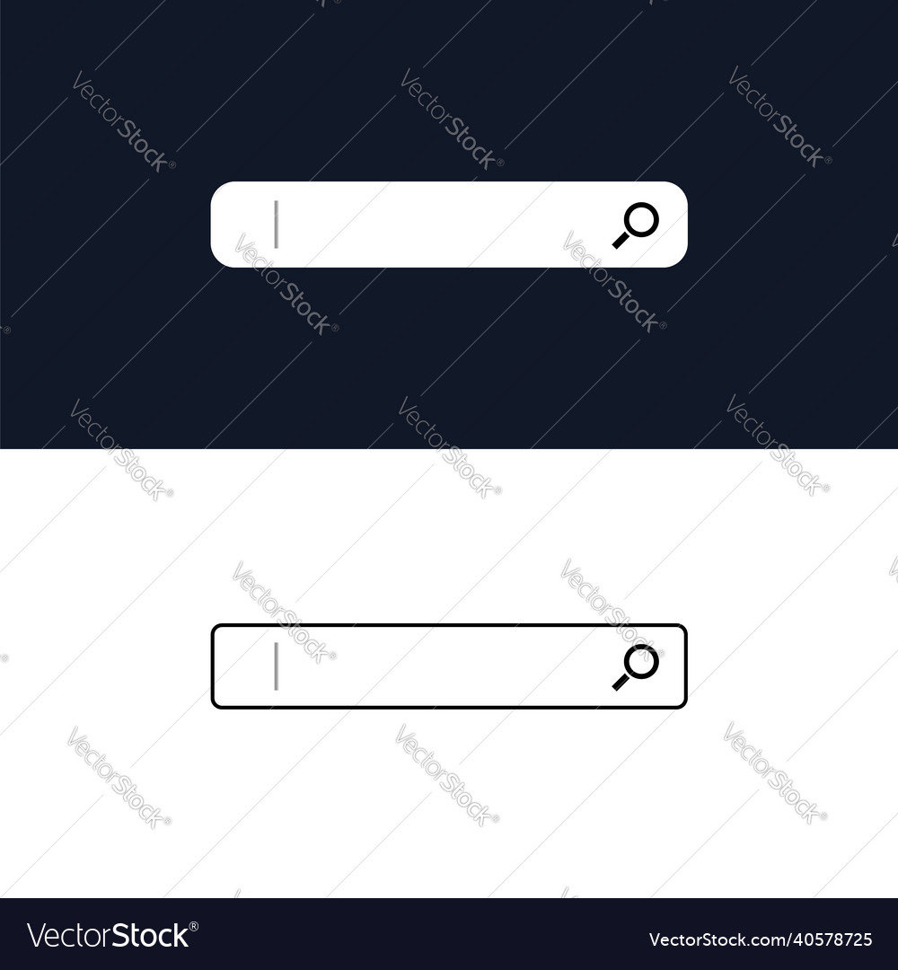 A search bar with an icon blinking cursor vector image A search bar with an icon blinking cursor