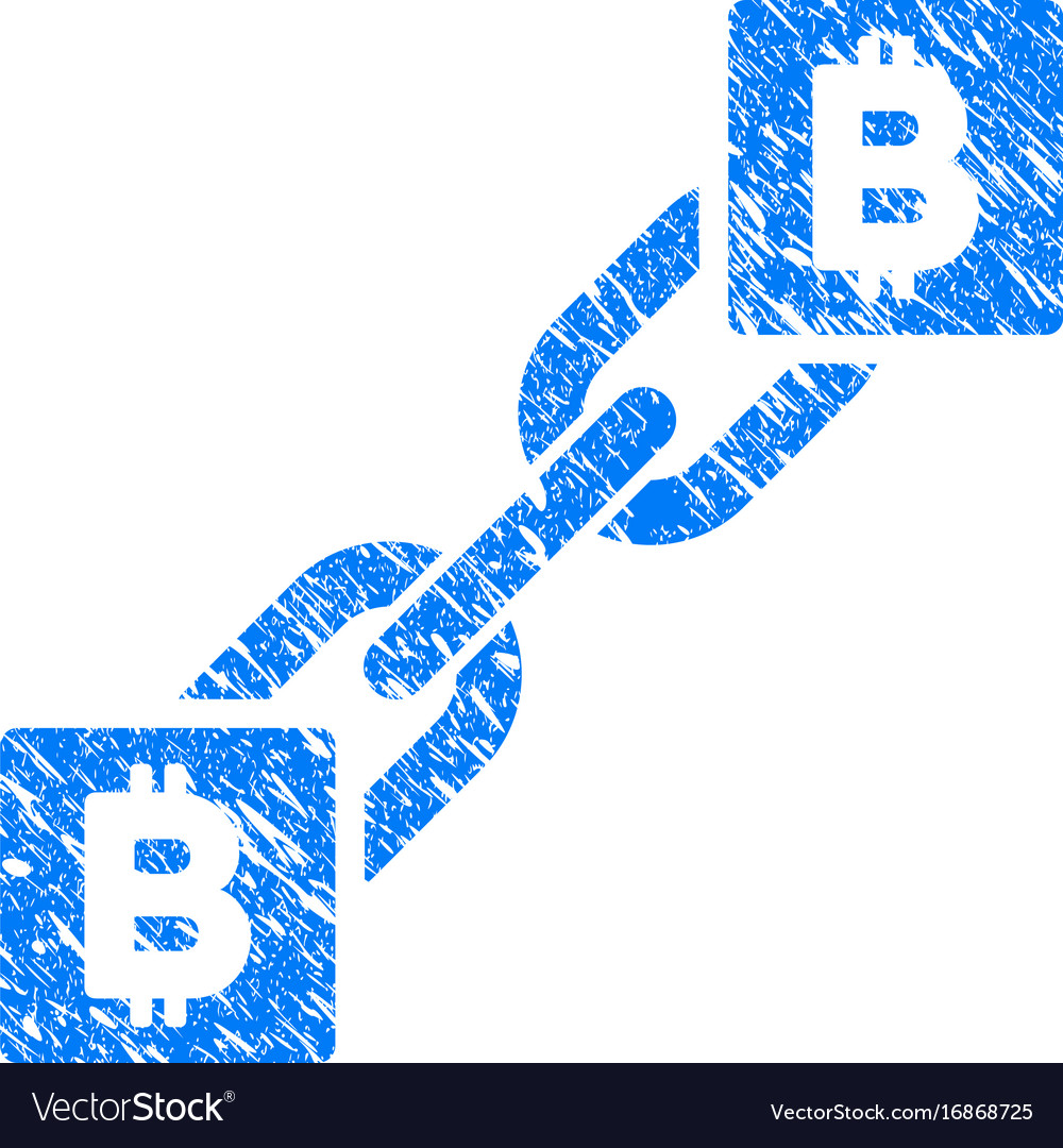Bitcoin blockchain icon grunge watermark