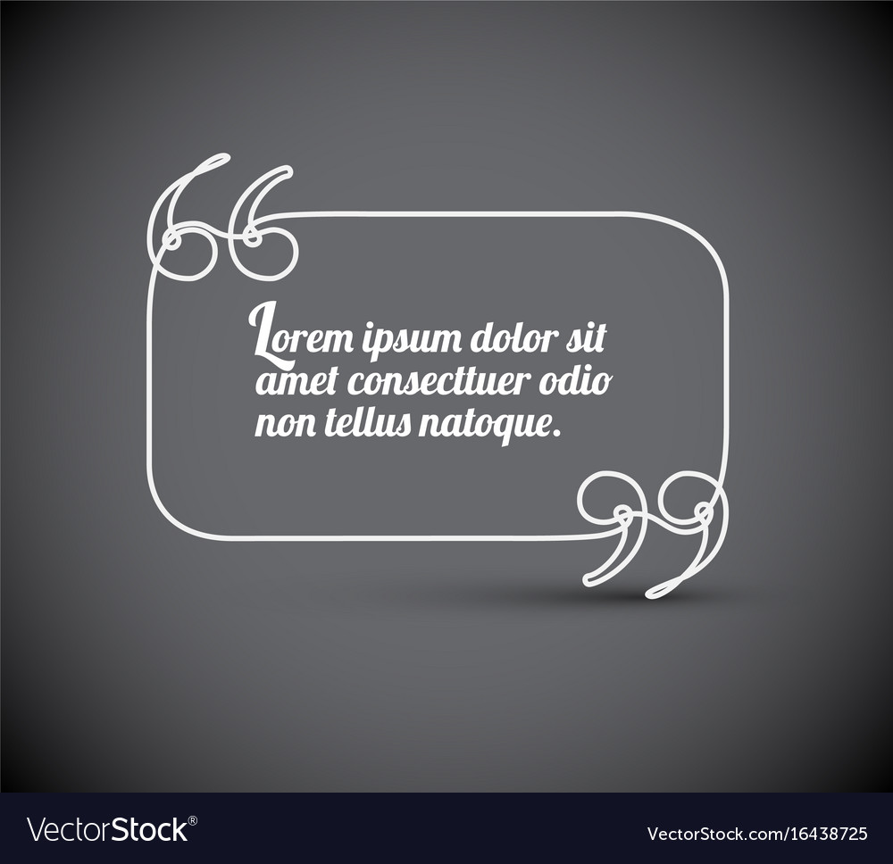 Blank quote template Royalty Free Vector Image