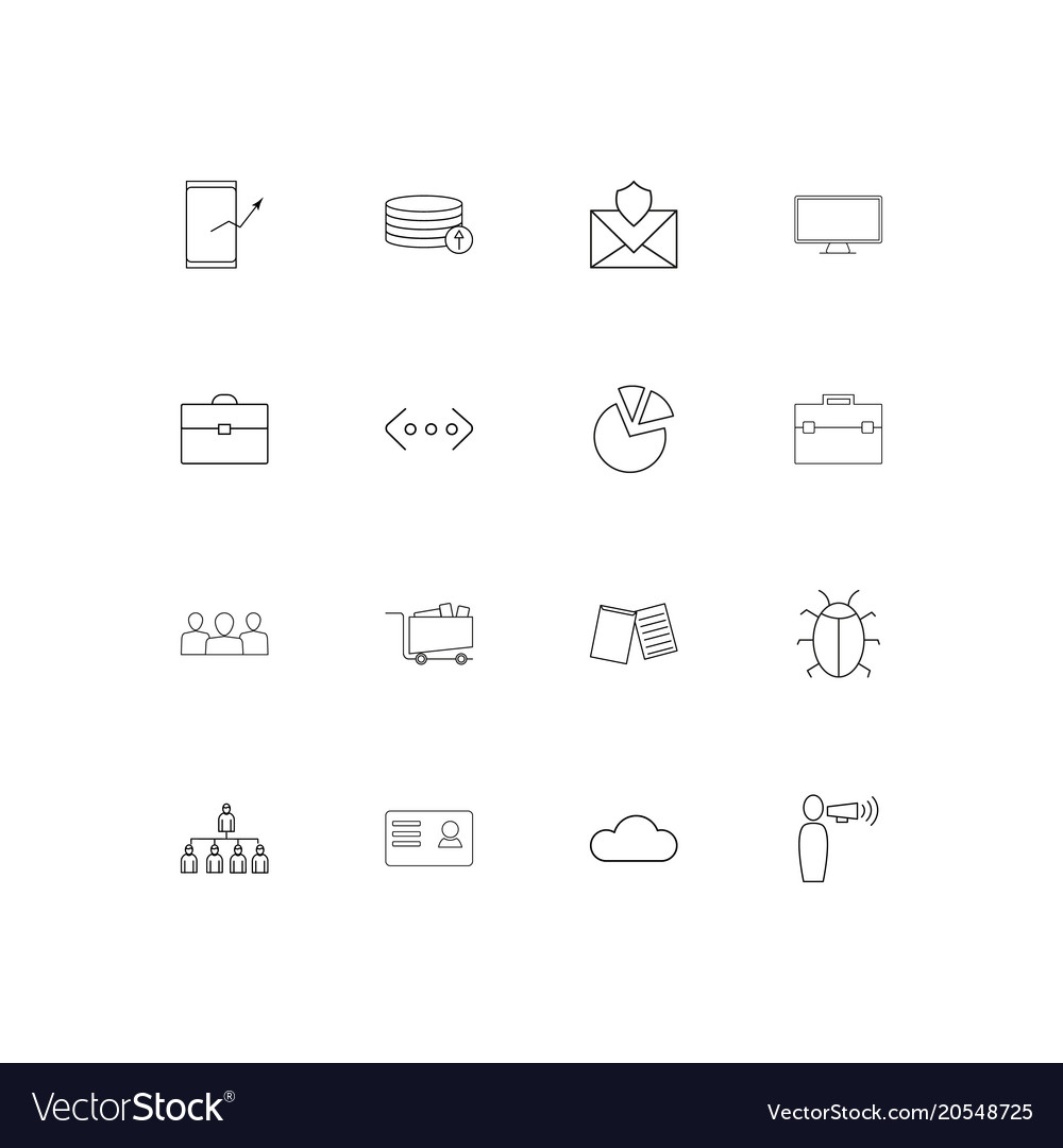 Einfache lineare Symbole umrissen